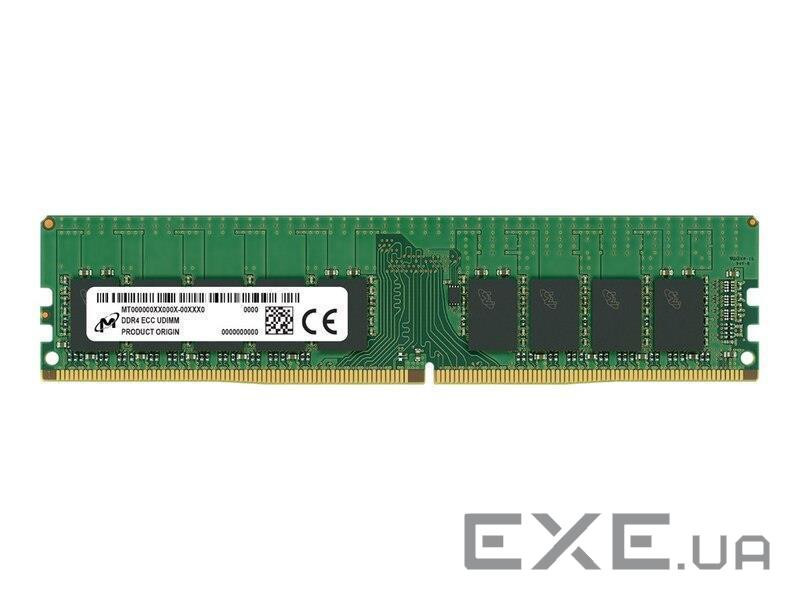 Модуль пам'яті DDR4 3200MHz 16GB MICRON ECC UDIMM (MTA9ASF2G72AZ-3G2R)