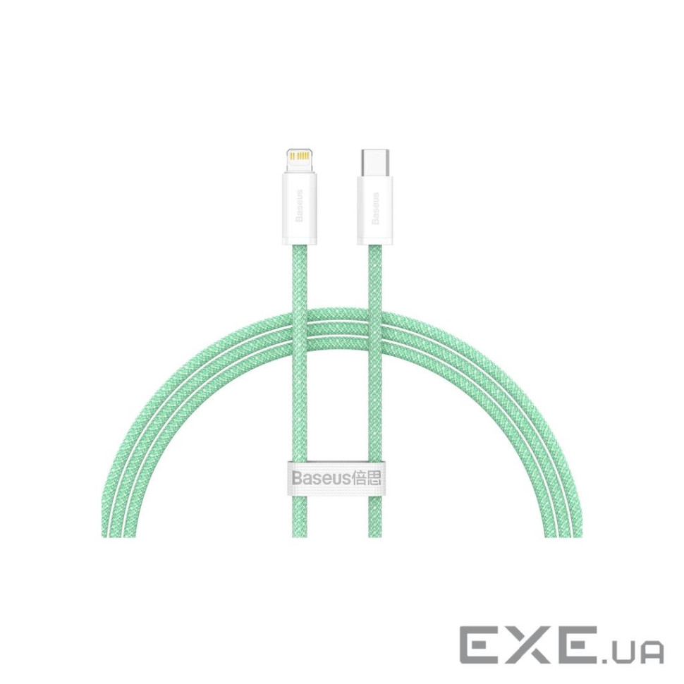 Дата кабель USB-C to Lightning 2.0m 20W green Baseus (CALD000106)