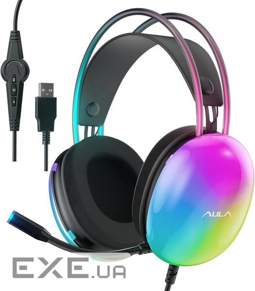 Навушники Aula S505 RGB Transparent Gaming Headset Black (6948391235479)