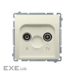 Розетка Basic TV+R проходная, бежевый (BMZAP10/1.01/12)