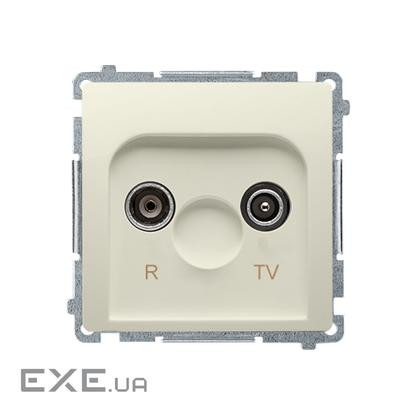 Розетка Basic TV+R проходная, бежевый (BMZAP10/1.01/12)