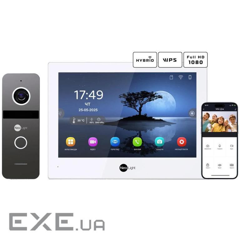 Комплект відеодомофона Neolight ALPHA Hybrid + SOLO FHD Graphite