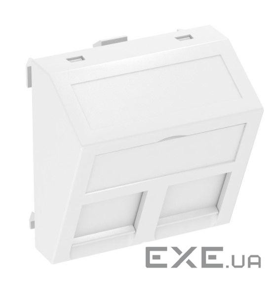 Інформ. панель кутова 45х45, 2 RJ45 (Keystone, R&M cat.6A), пуста / біла OBO Bettermann 6119250 OBO Bettermann 6119250