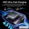 Батарея універсальна Vention 20000 mAh 45W Mini with Built-in USB-C Cable Gray (FHGH0)