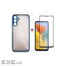 Чохол до мобільного телефона Dengos Kit for Samsung Galaxy M14 case + glass (Blue) (DG-KM-16)