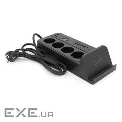 Мережевий фільтр G12H, 4 Socket + 4 USB 3,2А + 2 Type-C + бездротова зарядка + таймер, 2м, (YT-G12H) , (YT-G12H)