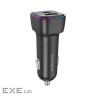 Зарядний пристрій BOROFONE 1xUSB-C PD30W + 1xUSB QC3.0 car adapter black (6941991110818)