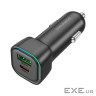 Зарядний пристрій BOROFONE 1xUSB-C PD30W + 1xUSB QC3.0 car adapter black (6941991110818)