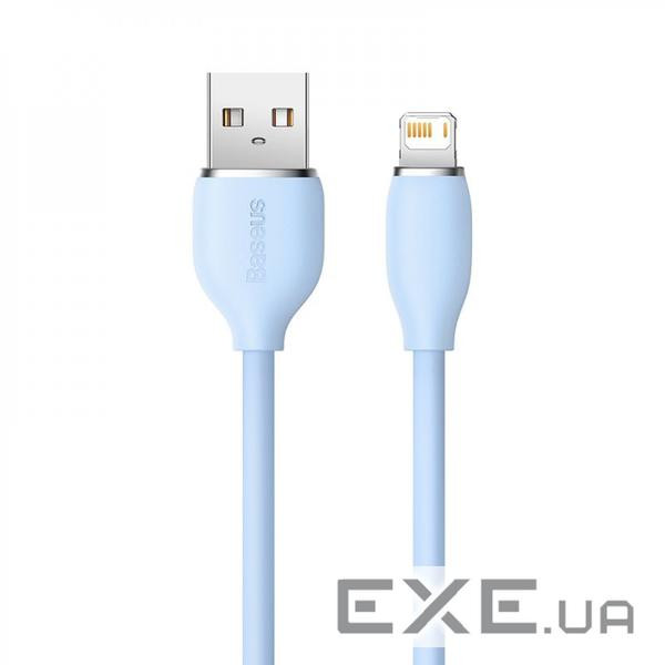 Дата кабель USB 2.0 AM to Lightning 2.0m 2.4A Jelly Liquid Silica Gel Blue Baseus (CAGD000103)