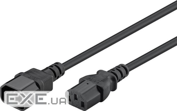 Кабель живлення пристроїв IEC(C13)-(C14) 0.5m,жила 0.75mm Cu,чорний (84.00.7056-1)