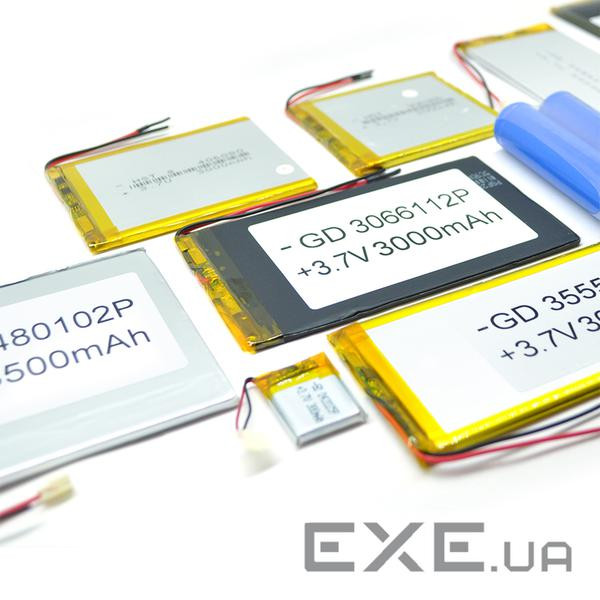 Літій-полімерний акумулятор 7*20*30mm (Li-ion 3.7В 380мА&middot,год) (702030) ) (702030)