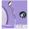 Дата кабель USB 2.0 AM to USB-C 1.0m soft silicone violet ColorWay (CW-CBUC044-PU)