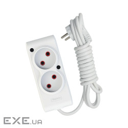 Мережевий подовжувач TECCO 1.5м 2 поста white (8681277843433)