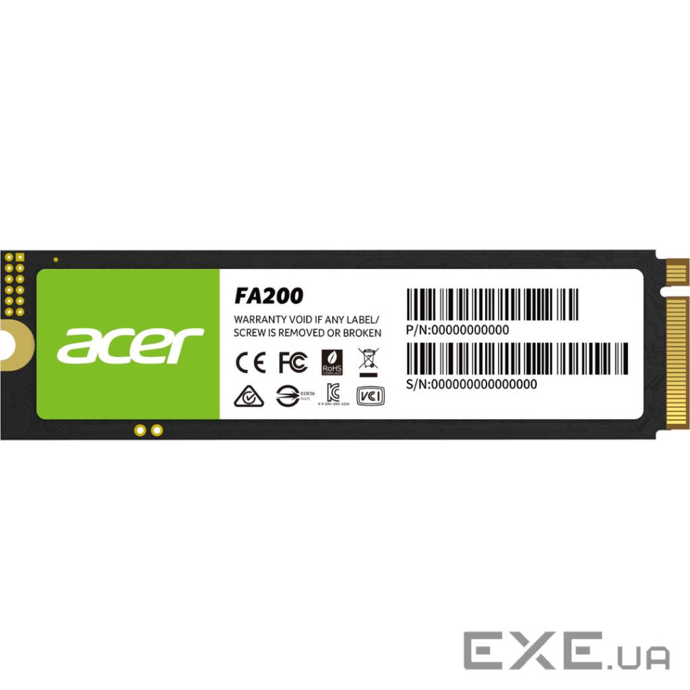 SSD диск ACER FA200 2TB M.2 NVMe (BL.9BWWA.125)