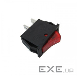 Перемикач ON-OFF KCD3-102, 250VAC / 16A, 2 контакти, red, Q100 (KCD3-102 / R)
