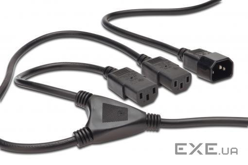 Кабель живлення C14 to 2xC13 1.7m Digitus (AK-440400-017-S)