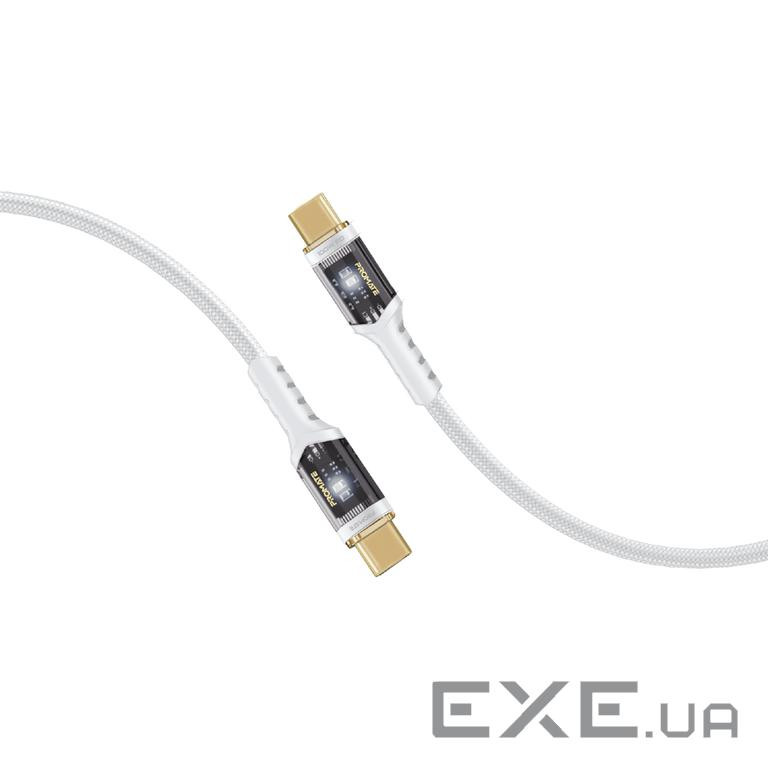 Дата кабель USB-C to USB-C 1.2m Promate (lucidline-cc120.white)