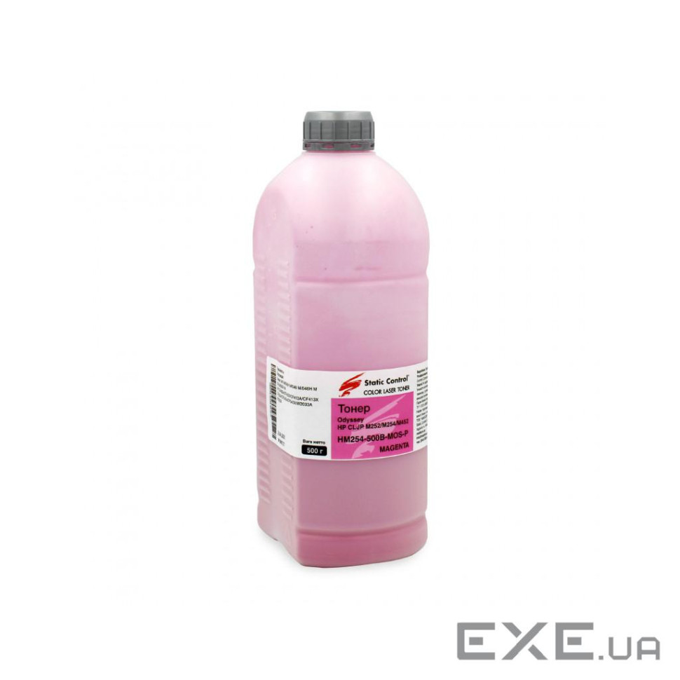 Тонер HP CLJP M252/M254/M452 500г magenta, фасовка Static Control (HM254-500B-MOS-P)