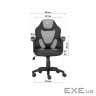 Крісло ігрове GT Racer X-1414 Gray/Gray (X-1414 Fabric Gray/Gray)