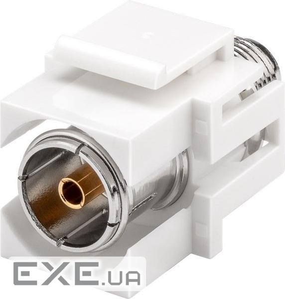 Перехідник антенний RF: F-Coaxial F / F, Keystone module, білий (75.07.9933-25)