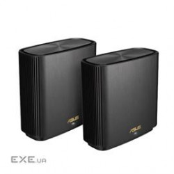 Asus Router ZenWiFi AX 2PK Charcoal/C AX6600 Whole-Home Tri-band Mesh WiFi6 System Retail