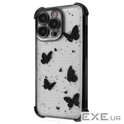 Чехол WAVE Winkie iPhone 16 Pro black/butterfly (64125 black/butterfly)