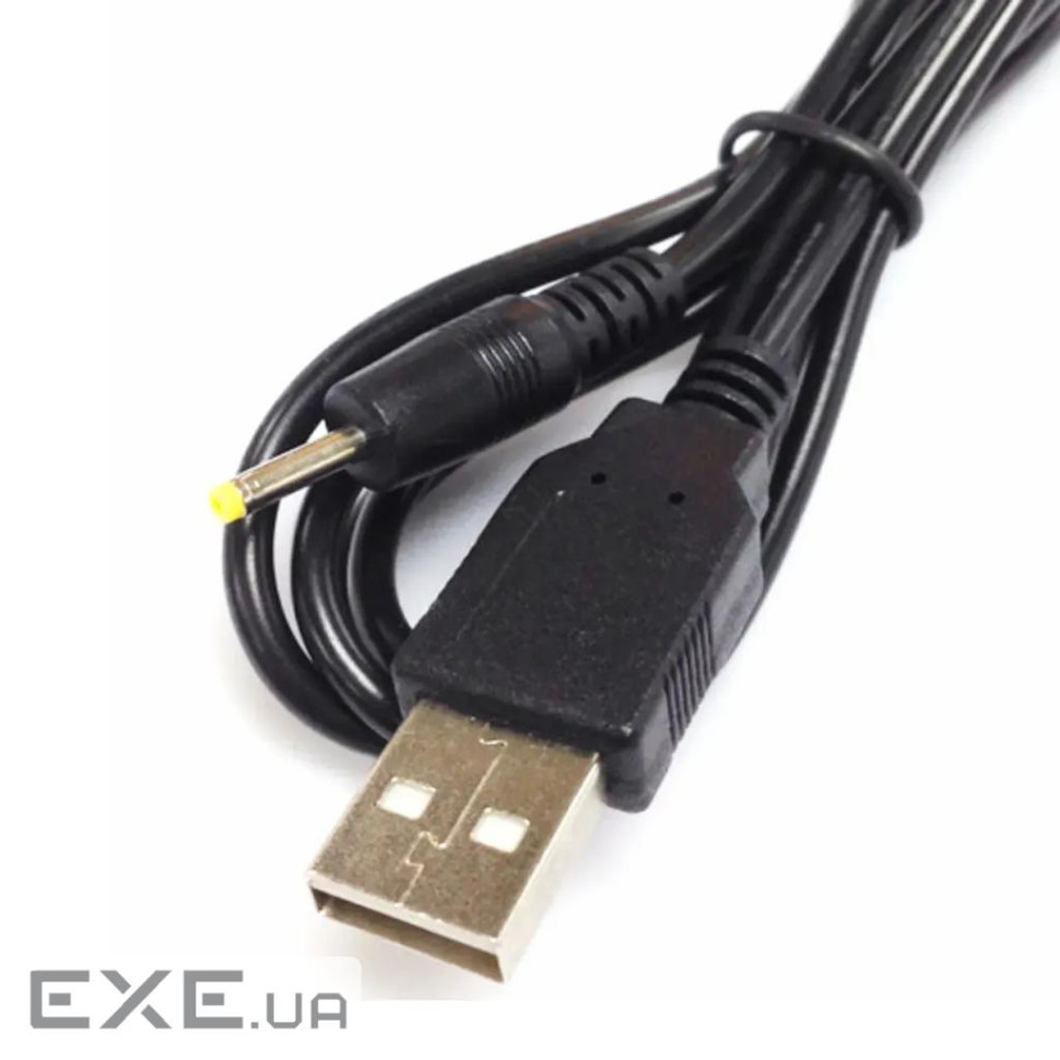 Кабель живлення пристроїв USB2.0 A-Jack DC M/M 1.0m,2.5x0.7mm Power AWG24 Cu,чорний (62.09.8511-1)