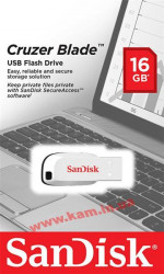 USB Накопичувач SanDisk Cruzer Blade 16GB White (SDCZ50C-016G-B35W)