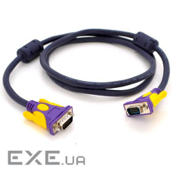 Кабель MERLION VGA 1.5м Purple (YT-VGA(M) (M)3+4PR-1.5M) (YT-VGA(M)/(M)3+4PR-1.5m)