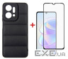 Чохол-накладка Dengos Huawei Honor x7a Black (DG-KM-55) + захисне скло
