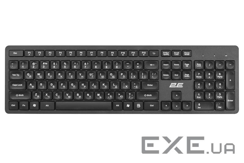 Клавіатура бездротова 2E KS260 WL EN/UKR Black (2E-KS260WB)