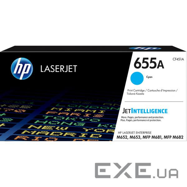 Картридж HP CLJ 655A Cyan 10.5K (CF451A)