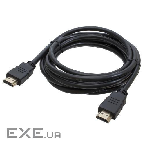 Кабель HDMI - HDMI, 3 м, Black, V2.0, Patron, позолочені конектори (PN-HDMI-2.0-30)