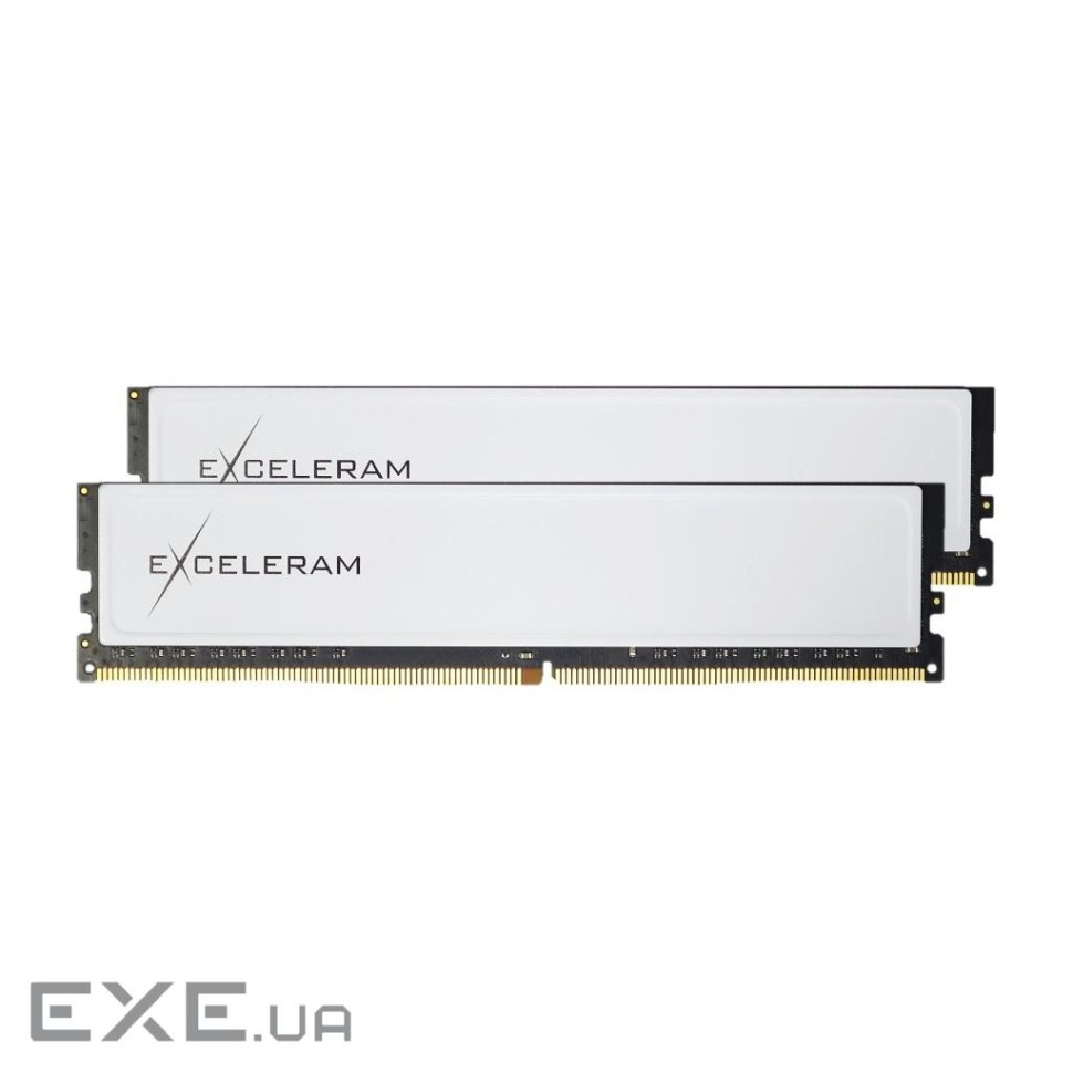 Модуль пам'яті EXCELERAM Black&White DDR4 3200MHz 16GB Kit 2x8GB White Sark (EBW4163222AD)