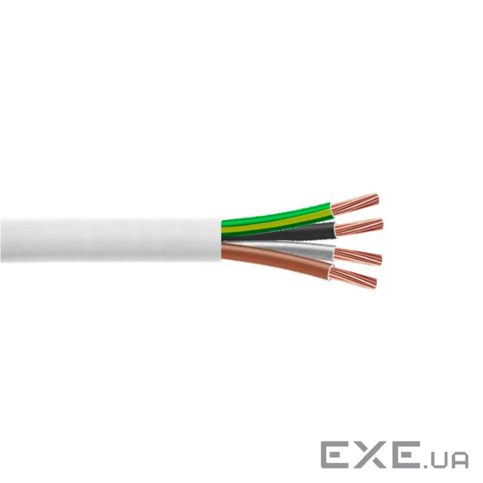 Кабель Одескабель H05VV-F 4G0,75 білий, ціна за метр (5136087пвс) )