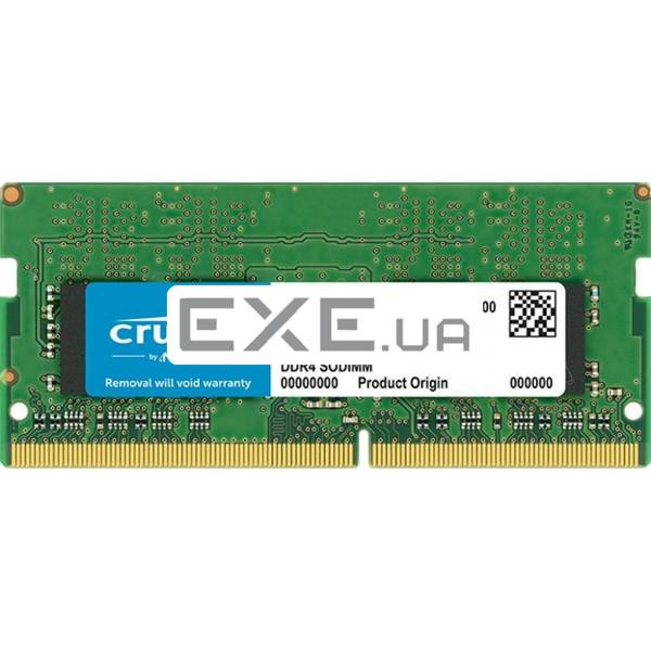 Оперативна пам'ять Crucial 4 GB SO-DIMM DDR4 2400 MHz (CT4G4SFS824A)