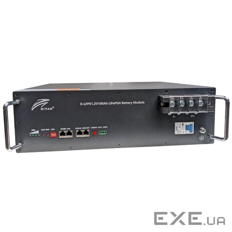 Литиевая аккумуляторная батарея RITAR Ritar R-LFP51.2V100AH c bluetooth