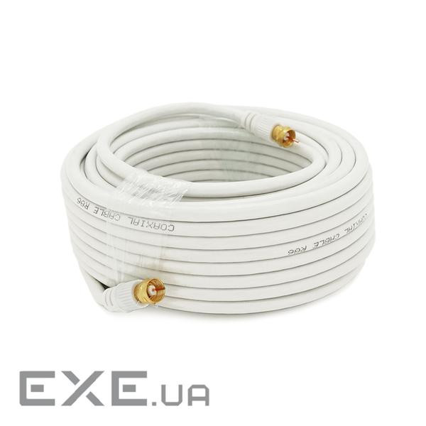 Патчкорд коаксіальний RG6 TV-50WH, gold connector RG59, 15m (TV-50WH-15) RG6 TV-50WH, gold connector RG59, 15m (TV-50WH-