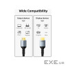 Кабель мультимедійний HDMI M to HDMI M 1.0m V2.1 8K60Hz Cabletime (CA915835)