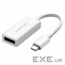Перехідник USB-C to DisplayPort Adapter MM130 white Ugreen (40372)