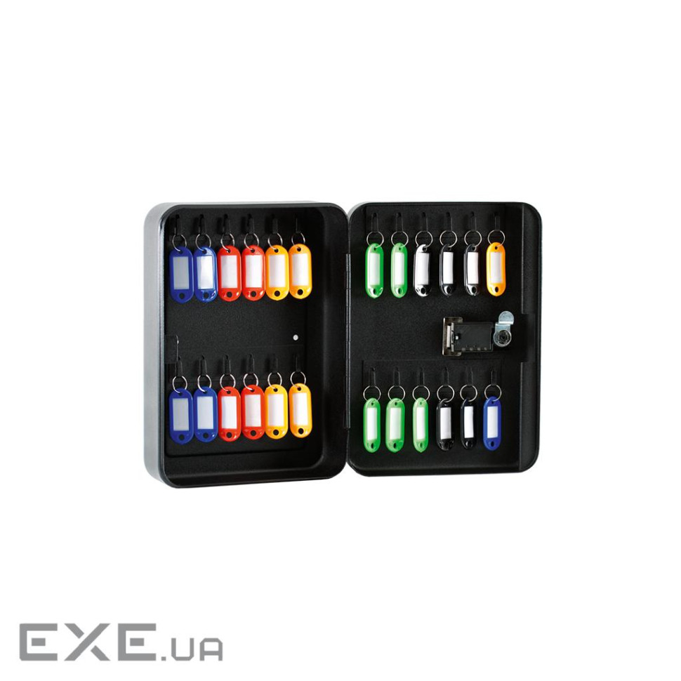 Бокс для ключів Buromax на 24 секції, з брелоками, з кодовим замком, сталевий, чорний (BM.0410)