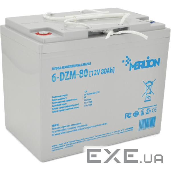 Тягова акумуляторна батарея AGM MERLION 6-DZM-80