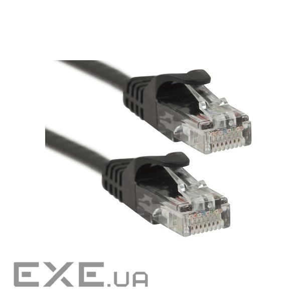 Патч корд PowerPlant cat.5e, UTP, 5 м, черный (CA911608)