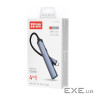 Хаб USB ColorWay ''4-in-1'', Grey, Type-C 3.0 - 1xUSB 3.0 / 3xType-C 2.0, кабель 12 см, алю (CW-HUB07)