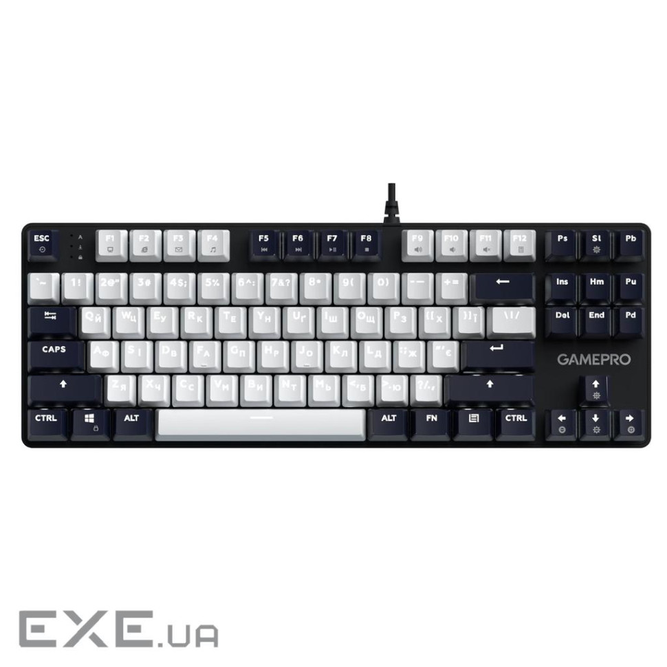 Дротова механічна клавіатура GamePro Genesis Metallic (MK110B) 87% Red switches