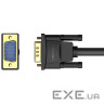 Кабель VGA 15M-15M, 1.5 м, з феритами, чорний Vention (DAEBG)