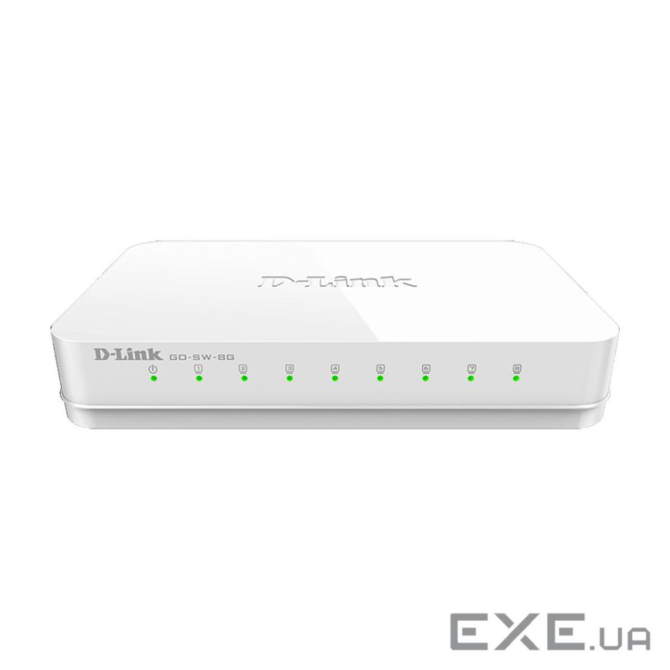 Комутатор D-Link GO-SW-8G 8xGE, Некерований