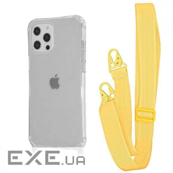Чохол WAVE Clear Case with Strap iPhone 12 Pro Max yellow (57008 yellow)