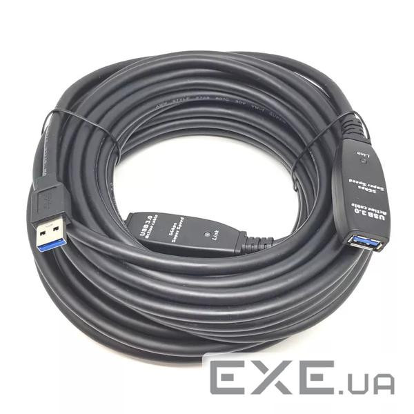 Подовжувач пристроїв активн USB3.0 A M/F (Active) 15.0m,900mA каскад 2х,чорний (84.00.7144-1) (84.00.7144-1)