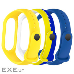 Ремінець до фітнес браслета Armorstandart комплект 3шт Xiaomi Mi Band 7/6/5 New Style Ukr (ARM75053)